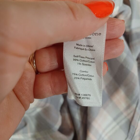 Rag & Bone Fit 3 Regular Fit Beach Shirt Check Pink Plaid Long Sleeve Size XL - Picture 10 of 11